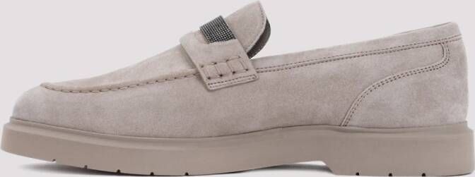 BRUNELLO CUCINELLI Nude Loafer Schoenen Elegant Comfortabele Stijl Gray Dames