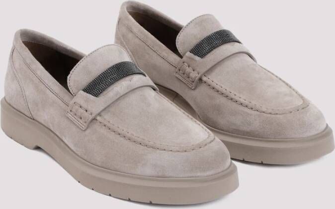 BRUNELLO CUCINELLI Nude Loafer Schoenen Elegant Comfortabele Stijl Gray Dames