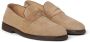 BRUNELLO CUCINELLI Platte Suède Penny Loafer Schoenen Beige Heren - Thumbnail 2