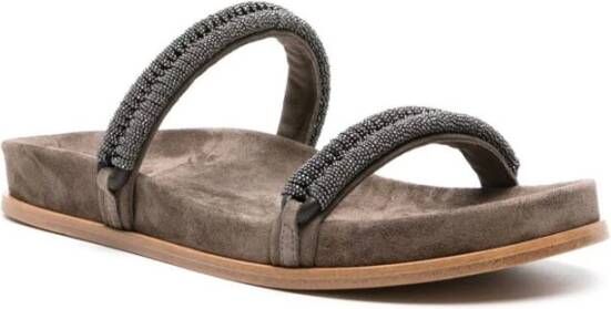 BRUNELLO CUCINELLI Bruine Slippers Ss24 Damesschoenen Brown Dames