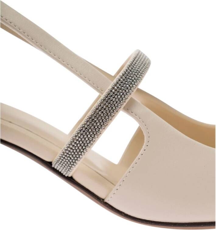 BRUNELLO CUCINELLI Slingback Pumps met puntige neus en lage hak Gray Dames