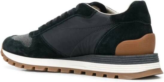 BRUNELLO CUCINELLI Zwarte Leren Sneakers Damesschoenen Black Dames