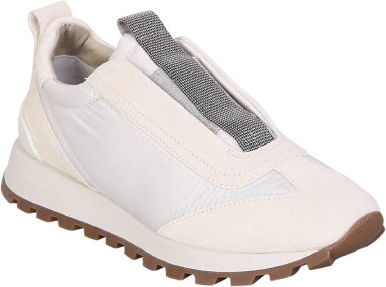 BRUNELLO CUCINELLI Witte Sneakers met Kralen voor Dames Wit Dames