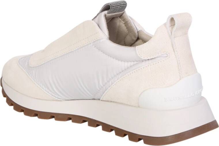 BRUNELLO CUCINELLI Witte Sneakers met Kralen voor Dames Wit Dames