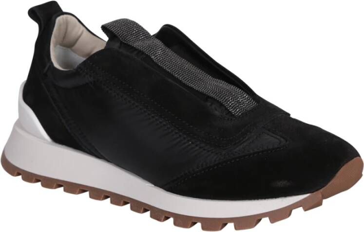 BRUNELLO CUCINELLI Zwarte Sneakers voor Vrouwen Zwart Dames