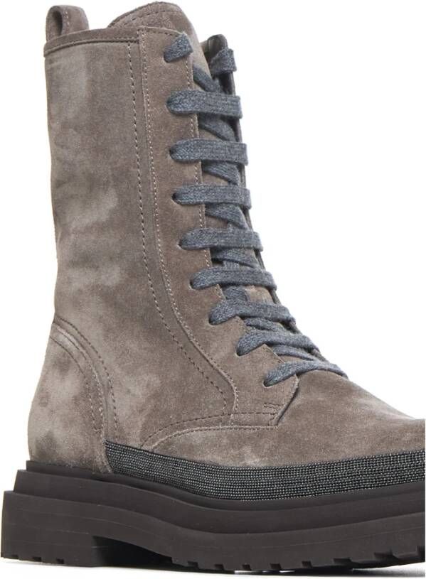 BRUNELLO CUCINELLI Stijlvolle Laarzen Gray Dames