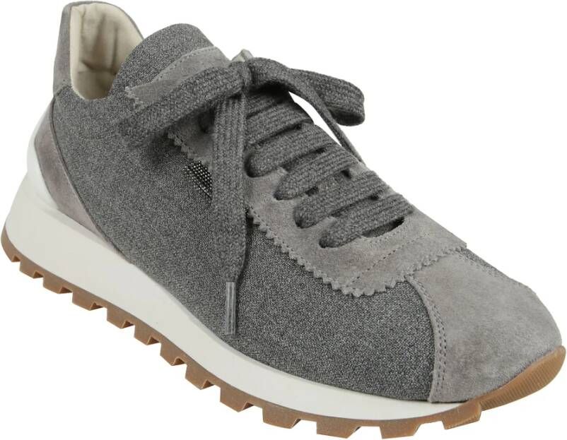 BRUNELLO CUCINELLI Stijlvolle leren schoenen voor heren Gray Dames