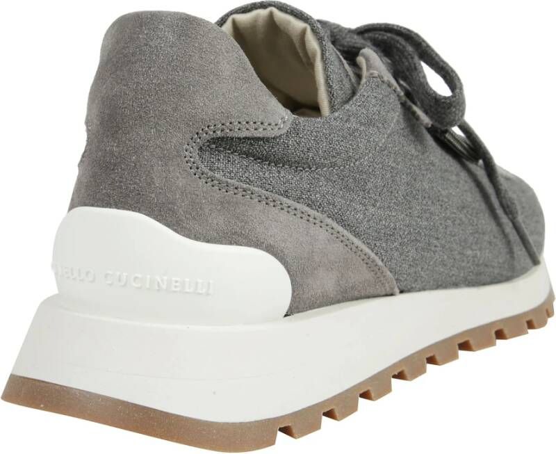 BRUNELLO CUCINELLI Stijlvolle leren schoenen voor heren Gray Dames