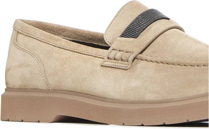 BRUNELLO CUCINELLI Stijlvolle Platte Schoenen Beige Dames