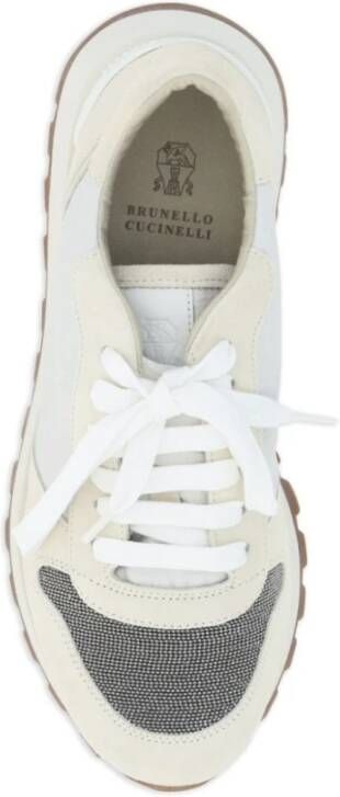 BRUNELLO CUCINELLI Stijlvolle Toe Runner Sneakers White Dames