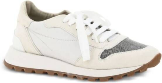 BRUNELLO CUCINELLI Stijlvolle Toe Runner Sneakers White Dames