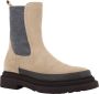 BRUNELLO CUCINELLI Suede Enkellaarzen met Precious Contour Beige Dames - Thumbnail 2