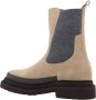 BRUNELLO CUCINELLI Suede Enkellaarzen met Precious Contour Beige Dames - Thumbnail 3