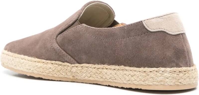 BRUNELLO CUCINELLI Suede Instappers Rubberen Zool Ontwerp Gray Heren