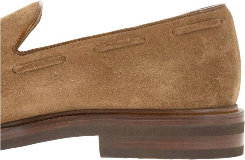 BRUNELLO CUCINELLI Suede Moccasins met Kwastjes Brown Heren