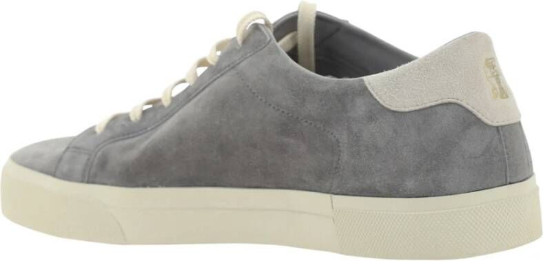 BRUNELLO CUCINELLI Suède Sneakers Veters Rubber Zool Gray Heren