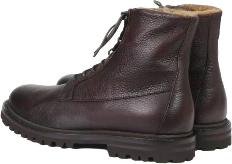 BRUNELLO CUCINELLI Winter Enkellaarzen Brown Heren