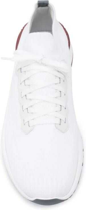 BRUNELLO CUCINELLI Witte Katoenen Low-Top Sneakers White Heren