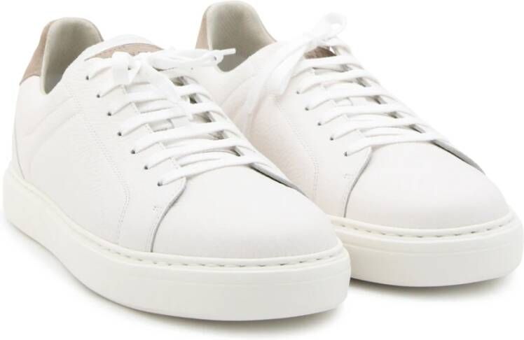 BRUNELLO CUCINELLI Witte Lichtgewicht Natuurlijke Sneakers White Heren