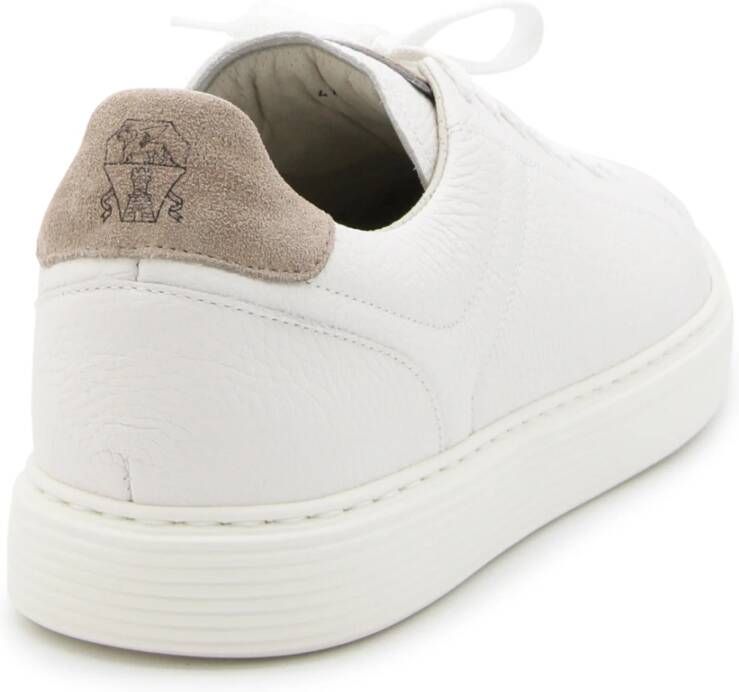 BRUNELLO CUCINELLI Witte Lichtgewicht Natuurlijke Sneakers White Heren