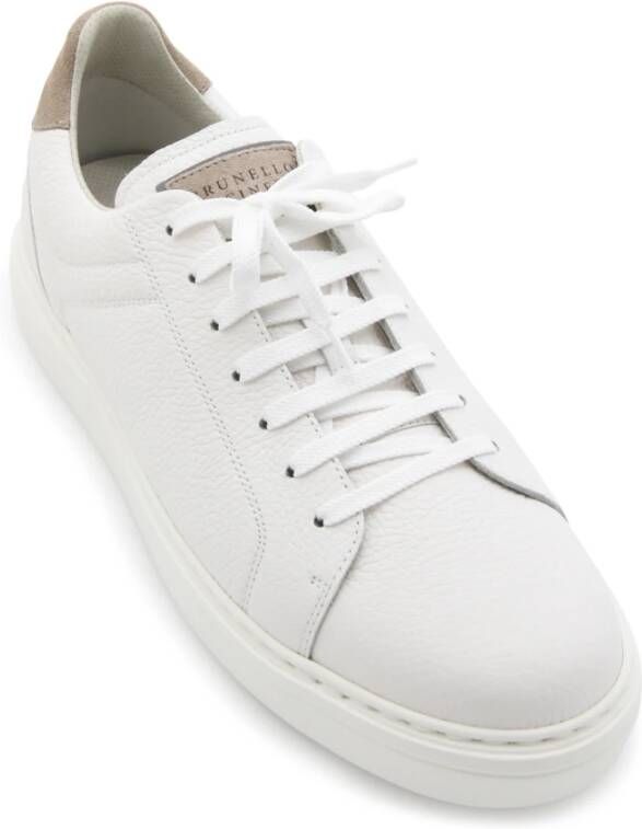 BRUNELLO CUCINELLI Witte Lichtgewicht Natuurlijke Sneakers White Heren