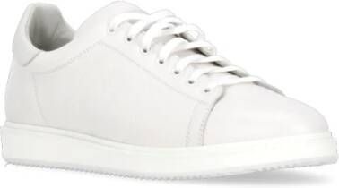 BRUNELLO CUCINELLI Witte Pebble Leren Sneakers Ronde Neus White Heren