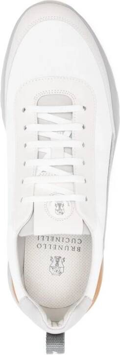 BRUNELLO CUCINELLI Witte Veterschoen met Dikke Zool White Heren