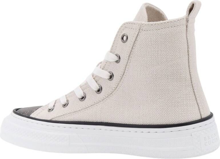 BRUNELLO CUCINELLI Zilveren Sneakers met Juweel Applicatie Multicolor Dames