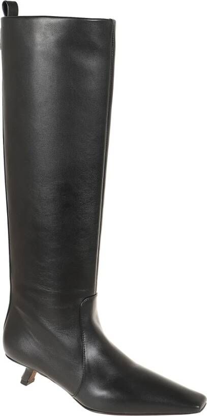 BRUNELLO CUCINELLI Zwarte Leren Enkellaarzen Elegante Stijl Black Dames