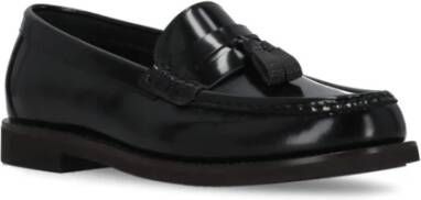 BRUNELLO CUCINELLI Zwarte Leren Loafers met Kwastjes Black Dames