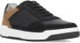 BRUNELLO CUCINELLI Zwarte Leren Sneakers Ronde Neus Vetersluiting Black Heren - Thumbnail 3