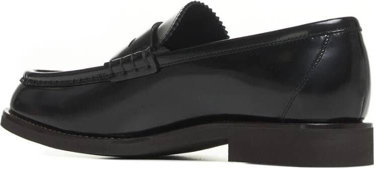 BRUNELLO CUCINELLI Zwarte Penny Loafers met Monili Versiering Black Dames