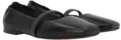 BRUNELLO CUCINELLI Zwarte platte ballerina schoenen Black Dames