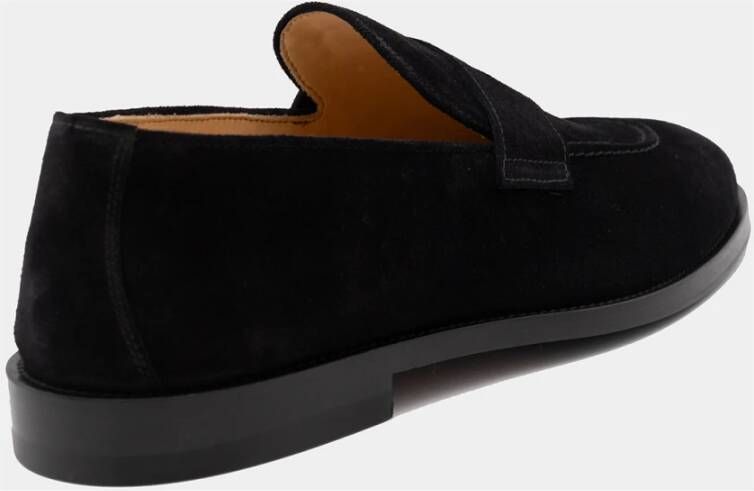 BRUNELLO CUCINELLI Zwarte platte loafers van leer Black Heren