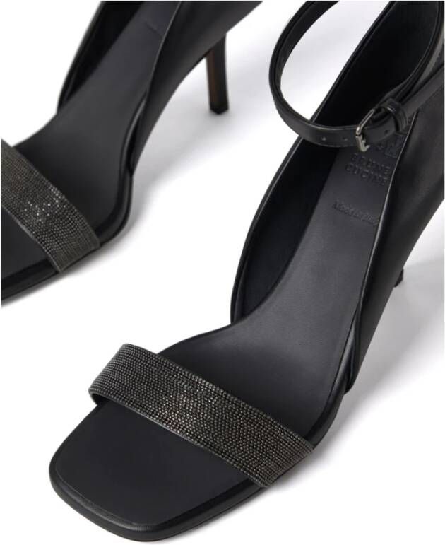 BRUNELLO CUCINELLI Zwarte Sandalen Elegante Stijl Black Dames