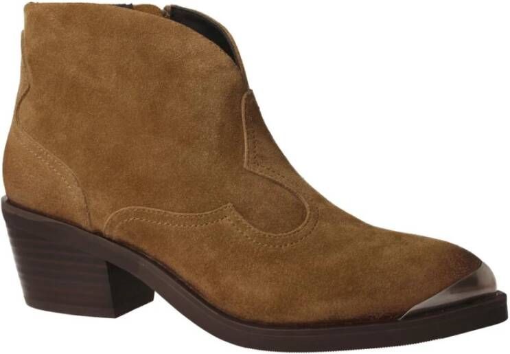 Bruno Premi Dames cowboystijl enkellaarsjes in toffee Brown Dames