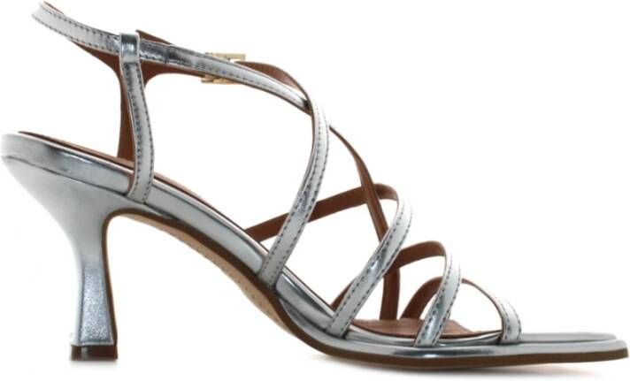 Bruno Premi Leren Hoge Hak Sandalen Gray Dames