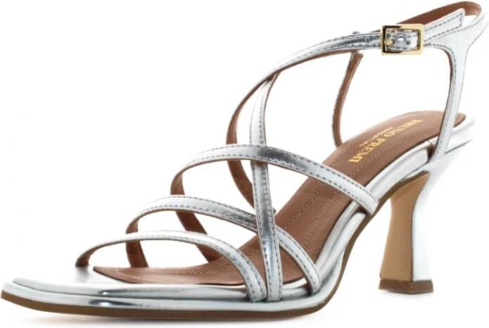 Bruno Premi Leren Hoge Hak Sandalen Gray Dames