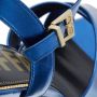 Buffalo Blauwe Metallic Cross Sandalen Blue Dames - Thumbnail 5