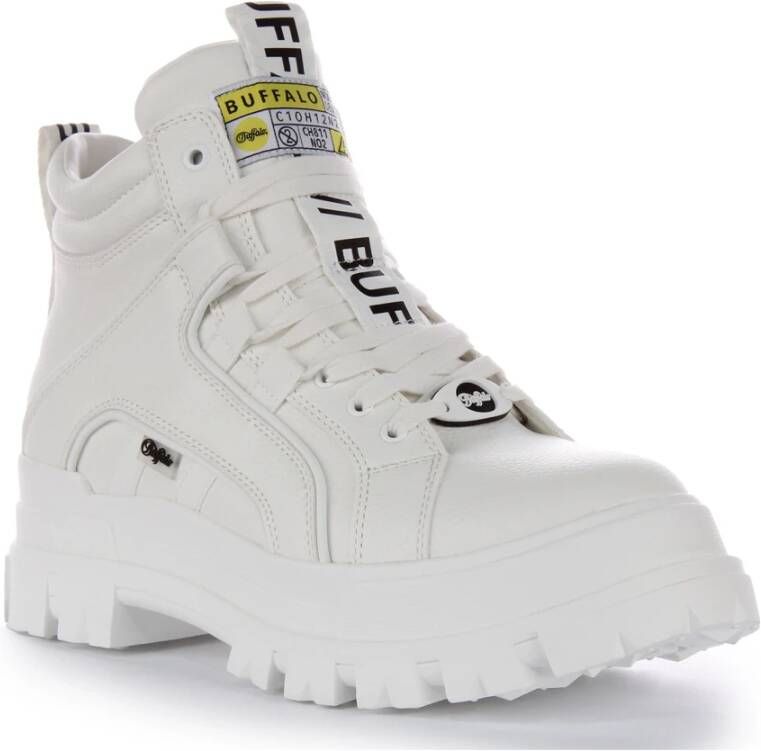 Buffalo Witte Vegan Mid-Top Sneakers voor Mannen White Heren