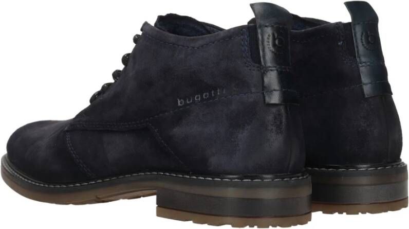 Bugatti Blauwe Suède Heren Veterschoenen Blue Heren