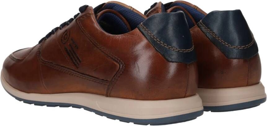 Bugatti Casual leren sneakers met versterkte hiel Brown Heren