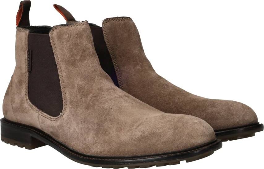 Bugatti Taupe Suede Chelsea Boot voor Heren Beige Heren