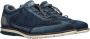 Bugatti Blauwe Leren Sneaker met Elastische Veters Blue Heren - Thumbnail 6