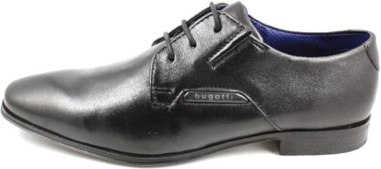 Bugatti Zwarte Veterschoenen Black Heren