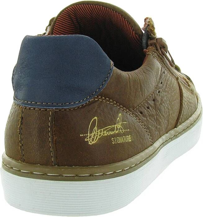 Bullboxer Casual Schoenen van Zwart Leer Brown Heren