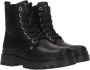 Bullboxer Zwarte Leren Veterschoenen Meisjes Black Dames - Thumbnail 4