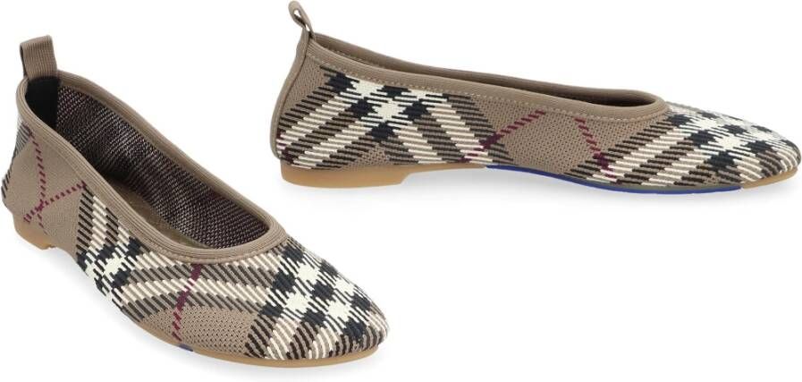 Burberry Ballet Flats met Check Motif Green Dames