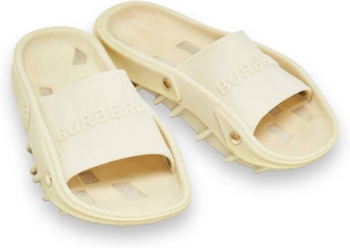 Burberry Beige Flip Flops Sandalen Nieuwe Doos Beige Heren