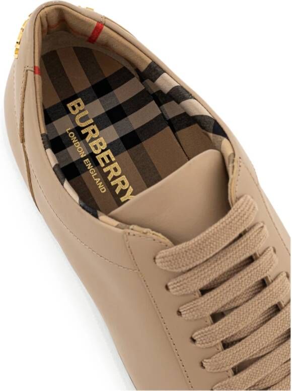 Burberry Beige Leren Sneaker Beige Dames